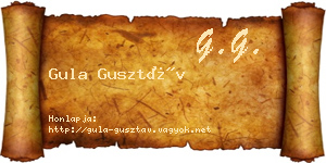 Gula Gusztáv névjegykártya