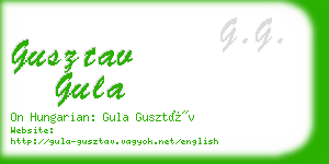 gusztav gula business card